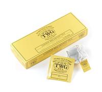 TWG Tea | London Breakfast Tea | Thé Noir | Gousse de Cacao | 15 Sachets de Thé en Coton Cousus à la Main | Coffret Cadeau