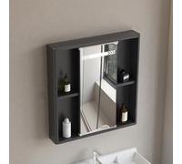 TWHZSAI Armoire à Pharmacie pour Salle de Bain avec Miroir et lumières LED, Armoire à Pharmacie Moderne avec Porte coulissante, Armoire de Rangement Murale Moderne pour Salle de Bain, Cuisine, coulo