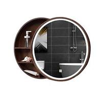 TWHZSAI Miroirs de courtoisie Armoire à Pharmacie avec Miroir Push-Pull Armoire à Miroir Ronde Intelligente Armoire à Miroir de Salle de Bain adaptée à la Chambre, au Salon et à la Salle de Bain