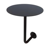TWHZSAI Table d'appoint Ronde, Petite Table de Bar d'intérieur et d'extérieur, Table de Chevet en métal Noir pour Salon, Chambre à Coucher, Table de canapé, Table de Chevet d'appoint Moderne (Taille