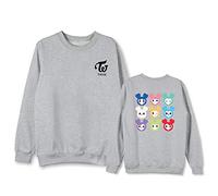 Twice Pullover Kpop Sweaer CHAE Young DAHYUN JI Hyo JUNGYEON Mina Momo NA YEON Sana TZUYU Fans de Son Sweatshirts Pulls Twice Manches Longues Tops pour Hommes Femmes