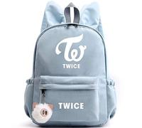 Twice Sac À Dos Oreilles de Lapin Kpop Sac D'école Cadeau Cadeau Sac D'ordinateur Portable Université School Bookbag Voyage École Toile Sacs NAYEON Momo Sana JIHYO Mina DAHYUN TZUYU