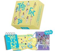 TWICE - TWICE - The 4th Full Album [THIS IS FOR] (CONFETTI Ver.) Out Box + Mini Book + Mini R + Keyring + Folded Poster + Sticker + 6 Extra Photocards