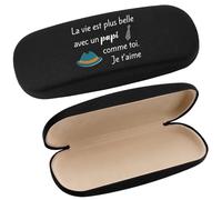 Twidels Étui À Lunettes Noir La Vie Est Plus Belle Avec Un Papi Comme Toi Je T'aime Cadeau Papy Noël Anniversaire Grand Père