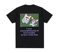 Twilight Furby T Shirts Bella Swan & Edward Cullen Graphic T-Shirt Men Black 3XL