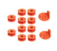 Twilight Garage WA0010 Bobine de fil de rechange pour débroussailleuse Wor-x WG180 WG163 Wacker avec couvercle de bobine WA6531 GT 50006531 Recharges de débroussailleuse 3 m (10 bobines, 2 capuchons)
