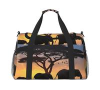 Twilight In The Grassland Sac de voyage pour homme et femme, convient pour les voyages et les activités de plein air