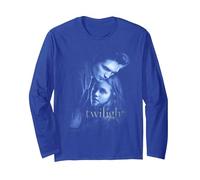 Twilight Main Poster Edward and Bella Blue Embrace Movie Manche Longue, Unisexe pour Adultes, Bleu Royal, L