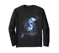 Twilight Main Poster Edward and Bella Blue Embrace Movie Manche Longue, Unisexe pour Adultes, Noir, M