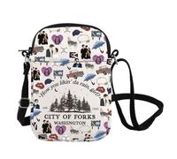 Twilight Merch Twilight Sac à bandoulière inspiré du personnage d'Edward Cullen & Bella Swan Cadeau pour les fans de Twilight, Rain Cb UK, INCHES