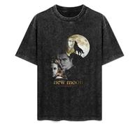 Twilight Movie Moon Edward Cullen Bella Robert Pattinson Mens T-Shirt Unisex Black Top Tee XXL