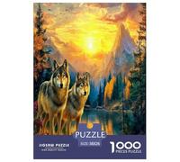 Twilight Roi Loup Puzzle 1000 Pièces pour Adultes Et Enfants À Partir De 12 Ans Jeu Cadeau Unique Divertissement Créatif Cadeau Classiques Décoration De La Maison 38x26cm/1000pcs