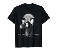Twilight Saga Black & White Photo Jacob, Bella, Edward Movie T-Shirt, Homme, Noir, M