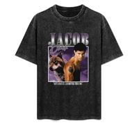 Twilight Twilight Two Images Jacob Mens Black T-Shirt Graphic Tee Printed Unisex Shirt S