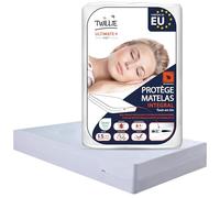 Twillie - Housse de Matelas Intégrale 70x190x15 cm Imperméable - Qualité Supérieure - Anti Punaise de lit - Oeko-TEX® Protège-Matelas Traitement AEGIS® Anti-acarien, bactérien - Alèse Fabriqué en EU