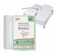 Twillie - (Lot de 1) Protège Matelas Double 2x80x190 Bambou - Imperméable, Qualité Supérieure, pour LIT ARTICULÉ - Enrichi de Coton Naturel, Traitement Suisse Sanitized® Anti-acarien - Fabriqué en UE