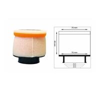 Twin Air Filtre à air 158722 – Cylindrique Ø63 mm Clair