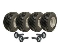 Twin Axle 18x8.50-8 ATV Trailer Kit P332 Grass Wheels Hub & Stub Axles 750kgs