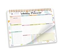 Twin Coil Binding Weekly Planner Bloc-notes Planificateur Académique Journal Notebook 104 Page Non Datée Pour Les Organisateurs De Bureau De Planification