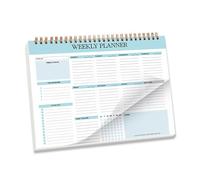 Twin Coil Binding Weekly Planner Bloc-notes Planificateur Académique Journal Notebook 104 Page Non Datée Pour Les Organisateurs De Bureau De Planification