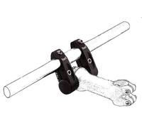 Tranzx Twin-holder Stem Adapter Noir 25.4 mm Black