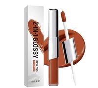 Twin Lip - Dual-Ended Matte Liquid Lipstick & Clear Gloss,2-En-1 Crayon à Lèvres & Lip Gloss,Rouge a Levre Mat Longue Tenue,Rouge a Levre Sans Transfert,High Pigmented Non-sticky,Korean Makeup (9#)