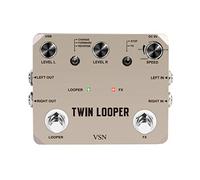Twin Looper Station Electric Guitar Effect Pedal Loop Station for Guitarists Golden
