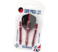 Twin Packs Harrows (3 Shafts SUPERGRIP+3 Ailettes RETINA) ROUGE Multicolore G