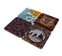 Twin Peaks Coasters In Gift Box, inspired by David Lynch's classic TV Series. by Cultzilla