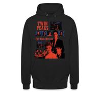 Twin Peaks Fire Walk with Me Sweat à capuche unisexe | Design nostalgique Twin Peaks avec des personnages et le titre « Fire Walk With Me ». Idéal pour les fans et les