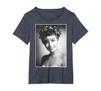 Twin Peaks Laura Palmer Black & White Photo T-Shirt, Femme Grandes Tailles, Bleu Chiné, 1X