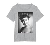 Twin Peaks Laura Palmer Black & White Photo T-Shirt, Femme Grandes Tailles, Gris Chiné, 1X