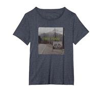 Twin Peaks Welcome Sign with Mountain View T-Shirt, Femme Grandes Tailles, Bleu Chiné, 1X