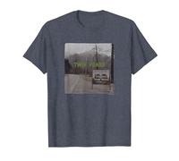 Twin Peaks Welcome Sign with Mountain View T-Shirt, Homme, Bleu Chiné, 4XL