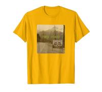 Twin Peaks Welcome Sign with Mountain View T-Shirt, Homme, Doré Vif, S