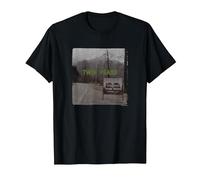 Twin Peaks Welcome Sign with Mountain View T-Shirt, Homme, Noir, L