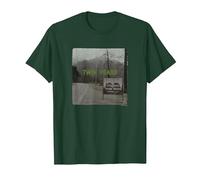 Twin Peaks Welcome Sign with Mountain View T-Shirt, Homme, Vert Forêt, 3XL