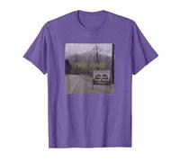 Twin Peaks Welcome Sign with Mountain View T-Shirt, Homme, Violet Chiné, S