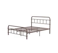 Twin Platform Bed/Upholstered Tufted Square Stitched Headboard and Wooden Slats/Metal Frame - No Box Spring Needed - Easy Assembly - Light Grey Twin Size for Boys (Brown)