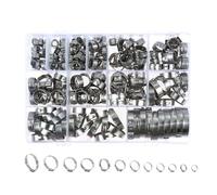 twin-ring bolt clamps, Colliers de serrage à une oreille en acier inoxydable 304, Kit de sertissage avec anneaux de serrage en continu de 5.3 à 33.1mm for la plomberie automobile,for plumbing