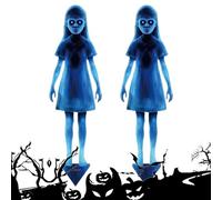 Twin Sisters Décoration gothique effrayante pour Halloween | Décoration d'Halloween pour cimetière, extérieur, fête, maison, porche, entrée, carnaval