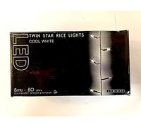 Twin Star Rice Light 80 LED Blanc froid 8 m