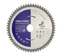 TWIN-TOWN HM Lame de Scie Circulaire Multi Material avec dents en carbure de tungstène, 210x30mm 60 Dents (+ réducteur 20 mm) Idéale pour le Bois, Le Stratifié, MDF, l'aluminium, cuivre