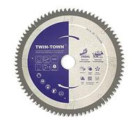 TWIN-TOWN HM Lame de Scie Circulaire Multi Material avec dents en carbure de tungstène, 254x30mm 80 Dents (+ réducteur 20 mm) Idéale pour le Bois, Le Stratifié, MDF, l'aluminium, cuivre
