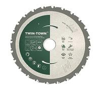 TWIN-TOWN HM Lame de Scie Circulaire TCT Multifonction 210x30mm 24 Dents, Lame Polyvalente en Carbure de Tungstène Idéale pour Bois, Bois avec clous, l'acier, l'aluminium, l'acrylique