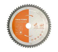 TWIN-TOWN Lame de scie circulaire HM,254x30 mm,Z60,Bague de réduction de 20 mm,Idéale pour le bois de construction, le bois collant, pour scier avec scie à onglet et et scie circulaire de table.