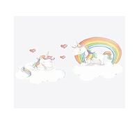 Twin Unicorn Sticker mural de rêve de cigogne