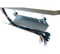 Goulotte de câblage l.1160xP185xH100mm argent adapté à bureau Quantité:1