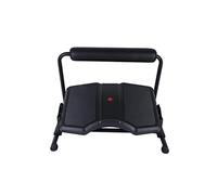 TWINCO Repose-pieds antidérapant réglable avec 3 réglages de hauteur et support de pieds doux pour bureau et maison - Noir