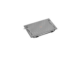 Twinco Repose-pieds avec fonction bascule, plateau avec arceau en acier, réglable en continu, l x P 480 x 300 mm, noir